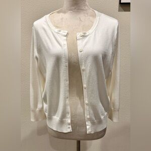 Harper Rose 3/4 Sleeve Cream Cardigan L